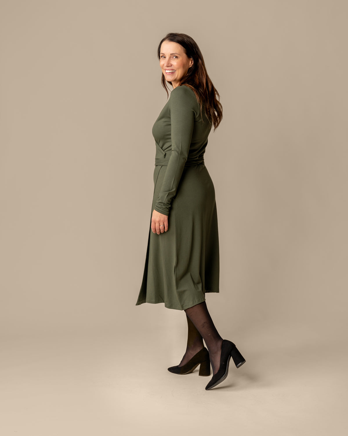 Kietaisumekko, khaki Toive