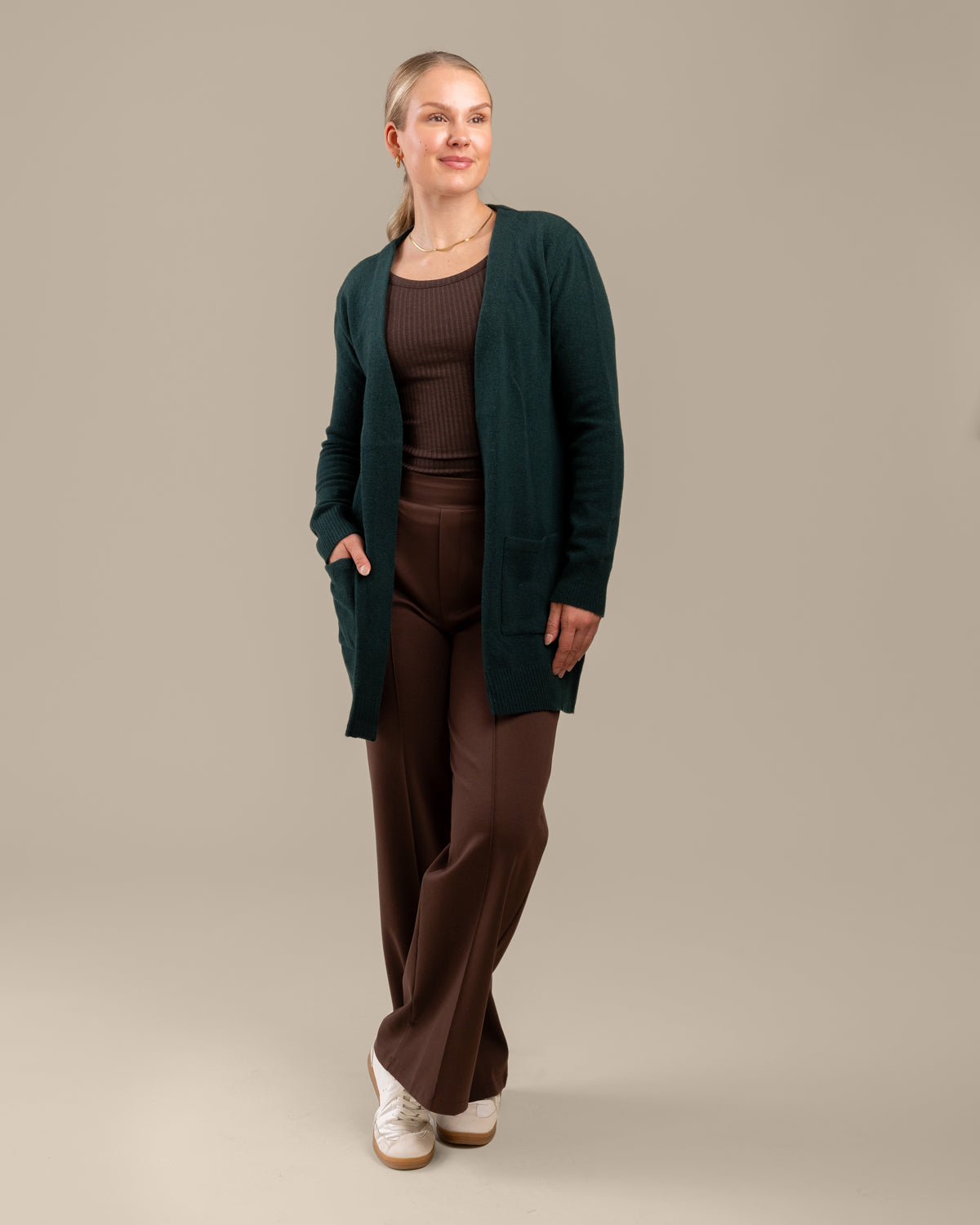 Tyyni cardigan, dark green