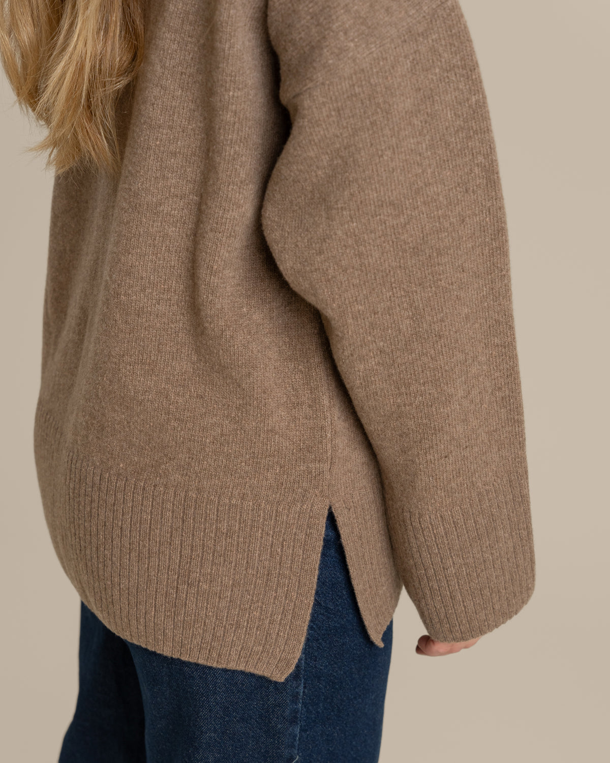 Utu Rollkragenpullover, mittelbraun